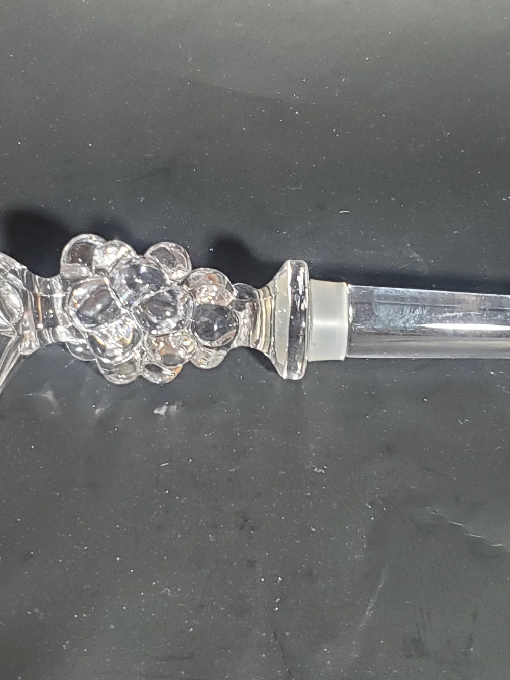 Vintage Mikasa Diamond Fire Wine Crystal Glass Grape Cluster Wine Bottle Stopper